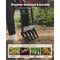 Heavy Duty Broad Fork Garden Tool 54” with Forged Manganese Steel Head and Fiberglass Handle